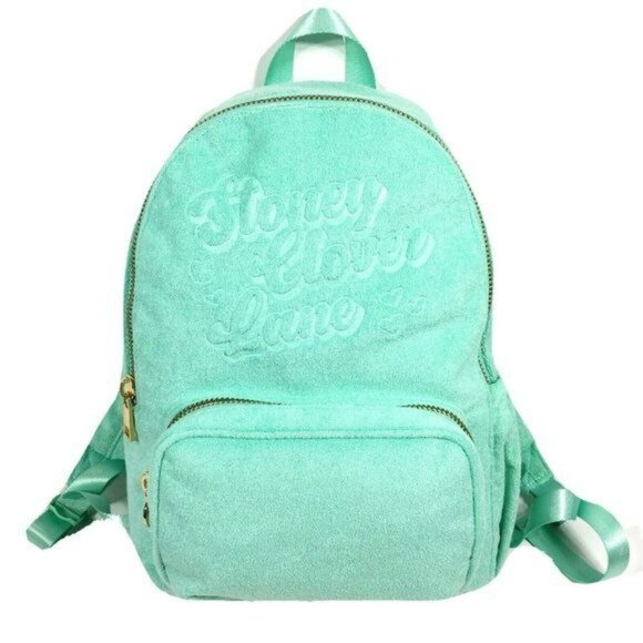 Stoney Clover Lane x Target Terry Cloth Embossed Backpack Light Green 15.75" - Picture 1 of 12